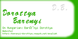 dorottya barenyi business card